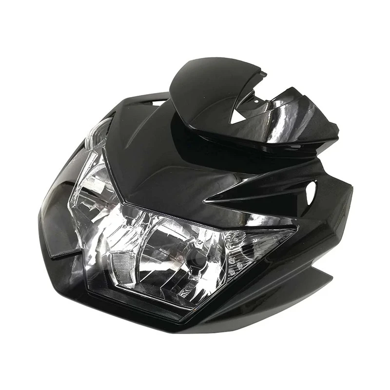 Black Motorcycle Upper Front Head Neck Headlight Cover Fairing Cowl Nose For Kawasaki Z-750 Z750 2007-2012