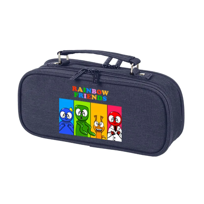 Rainbow Friends Pencil Case Children Multi Layer Large Capacity Stationery Box School Supplies Stationery Storage Bag