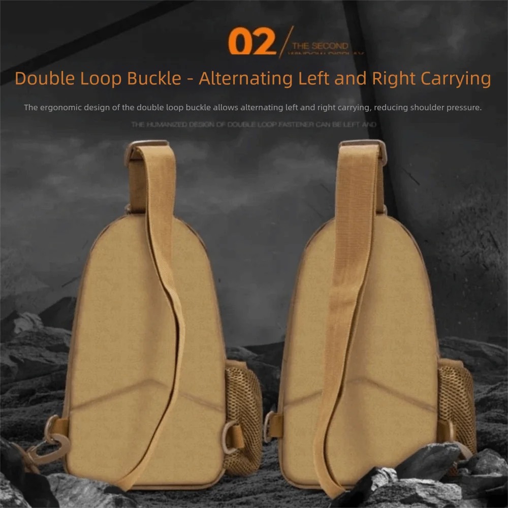 

with Water Bottle Holder Chest Sling Bag Water Resistant Small Men's Crossbody Bag Oxford Portable Shoulder Backpack Outdoor