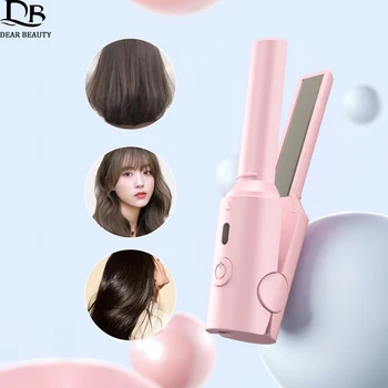 휴대용 전문 헤어 스트레이트너 컬러, 미니 USB 플러그, 헤어 스트레이트닝 플랫 아이언 컬링 다리미, 여성 스타일링 가전 상품 이미지