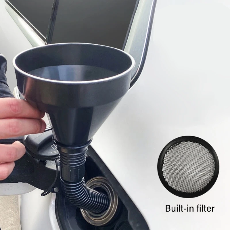 Thickened Funnel for Car & Motorcycle Heavy Duty Oil Funnel Large Opening with Filter Screen Stable for Easy Refueling