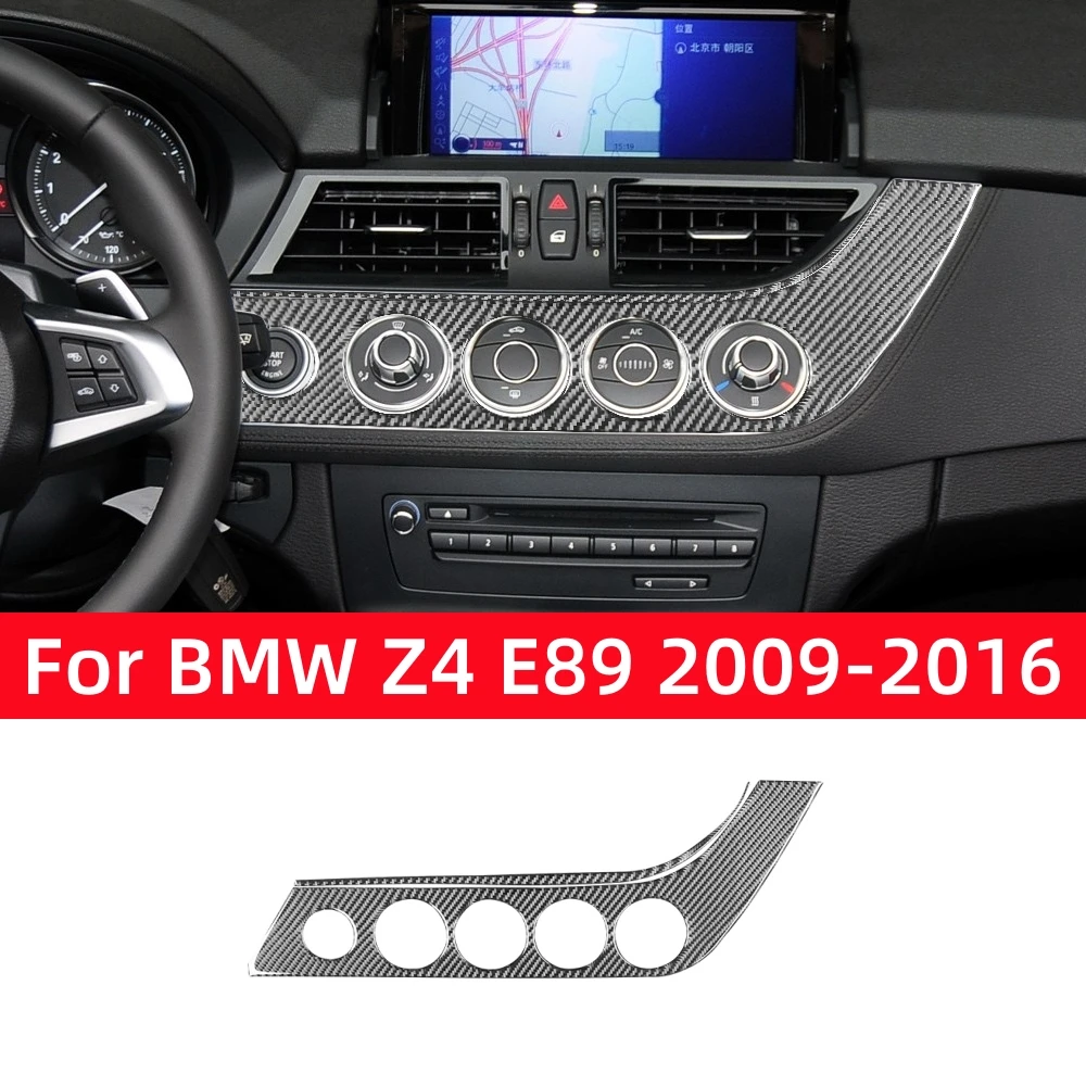 For BMW Z4 Series E89 2009-2016 Accessories Carbon Fiber Interior Car Central Control Knob Adjustment Panel Trim Cover Stickers