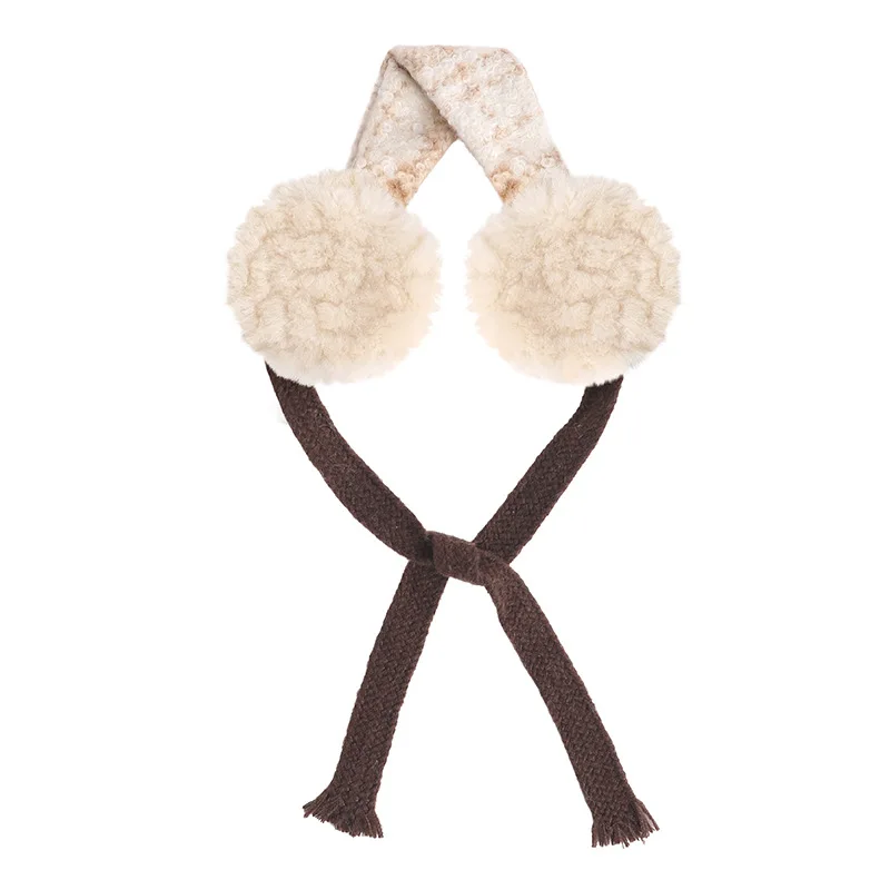 

2025 Winter Skeleton-free Warm Earmuffs Women's Outdoor Cold-proof Lace-up Plush Earmuffs Men's Adult Plush Earmuffs Women