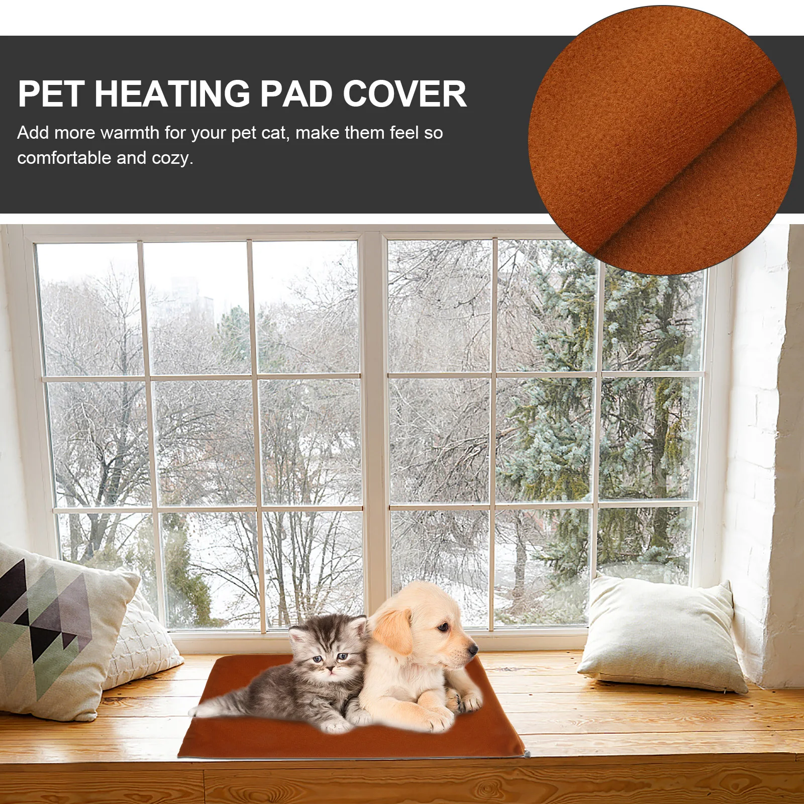 

Pet Cat Electric Heating Pad Replacement Cover Winter Warm Mat Protector Water Dirt Scratch Resistant Electric Cushion Cover