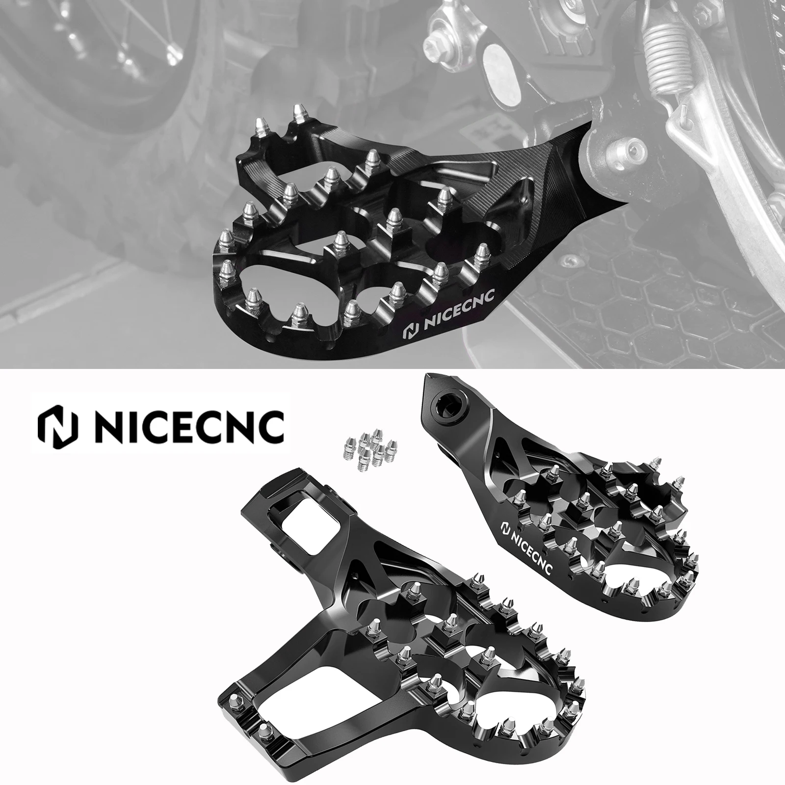 

For Husqvarna TE 300 FE 350 450 501 250 TE250 TE125 TC250 TX300 FC FX 250 350 450 2024-2025 Extender Foot Pegs Footrests Pedals