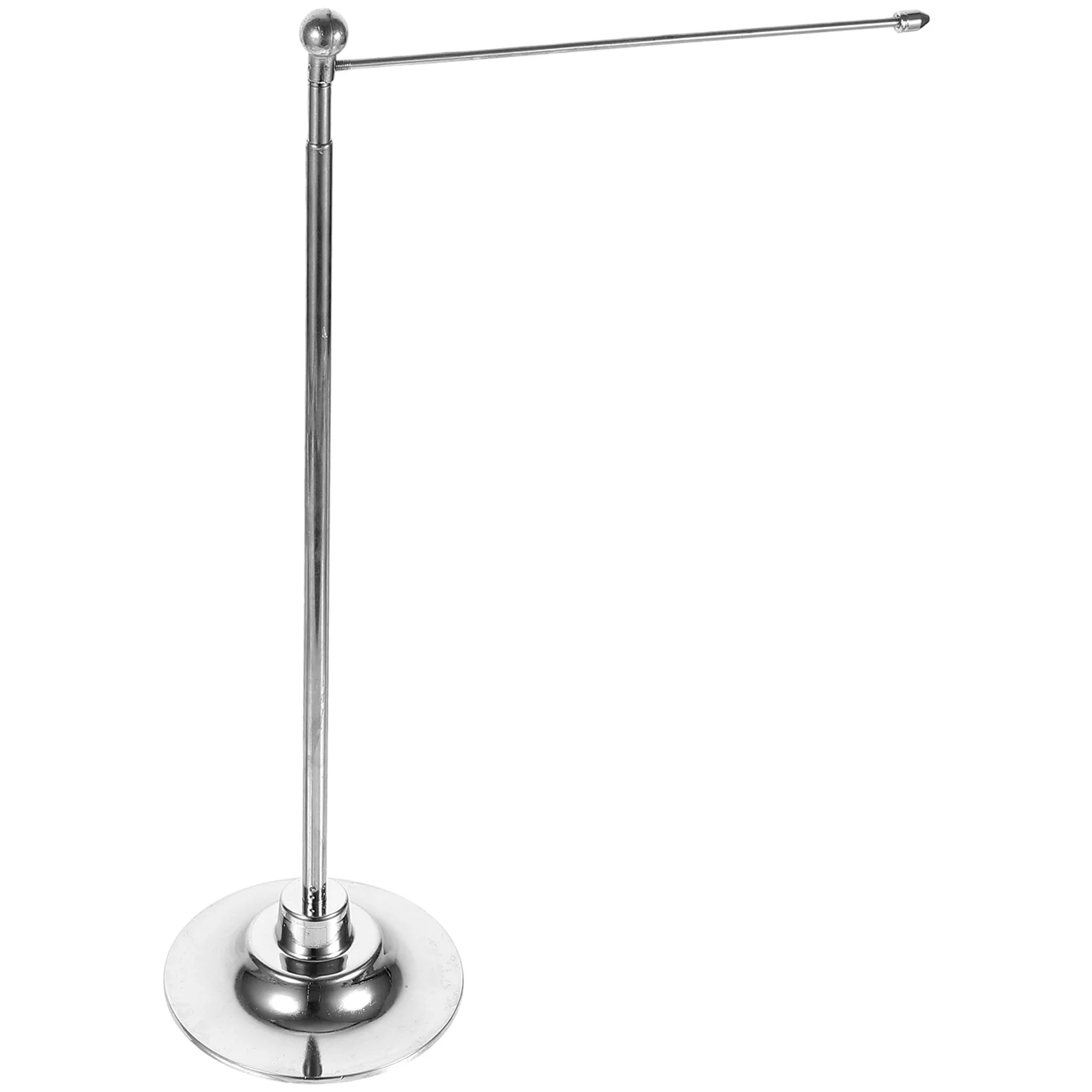 

Table Flagstaff Set Metal Standing Pole Desk Holder Kit Stainless Steel Office Work Desktop Flagpole Simple Design Practical Use