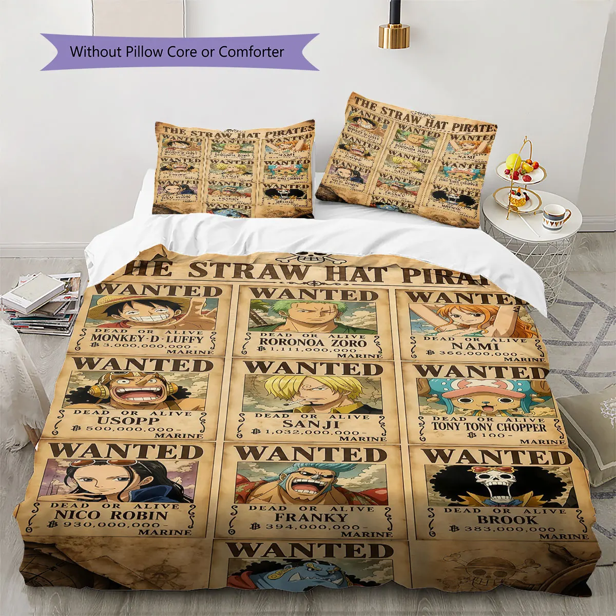 One Piece Map Soft Duvet Cover Children's Bedding Set,Extra Large Size Gifts Various Sizes Available -HE34