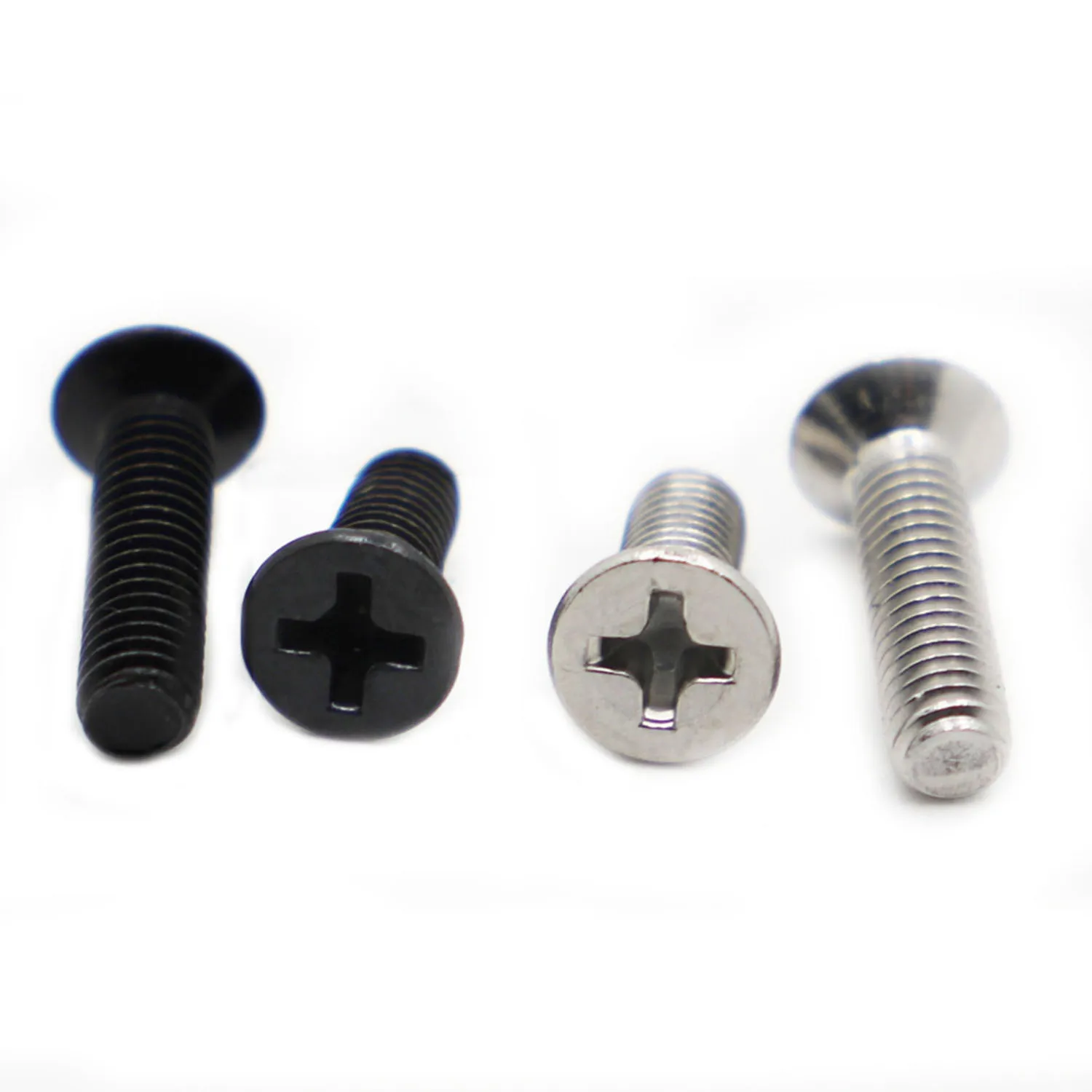 Mini Micro Small GB819 Black 304 Stainless Steel Cross Phillips Flat Countersunk Head Bolt Screw M1 M1.2 M1.4 M1.6 M2 M2.5 M3 M4