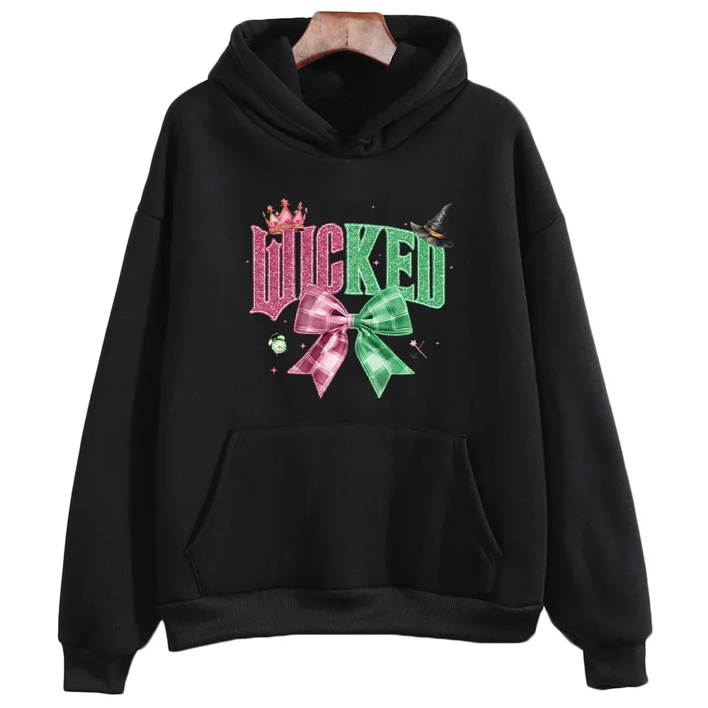 เสื้อฮู้ด Wicked for Good Women ของขวัญวันวาเลนไทน์สำหรับแฟนภาพยนตร์และละครเวที Wicked เสื้อฮู้ดแฟชั่นสำหรับผู้หญิงและผู้ชาย เสื้อผ้าสไตล์ Aesthetic สำหรับฤดูหนาว