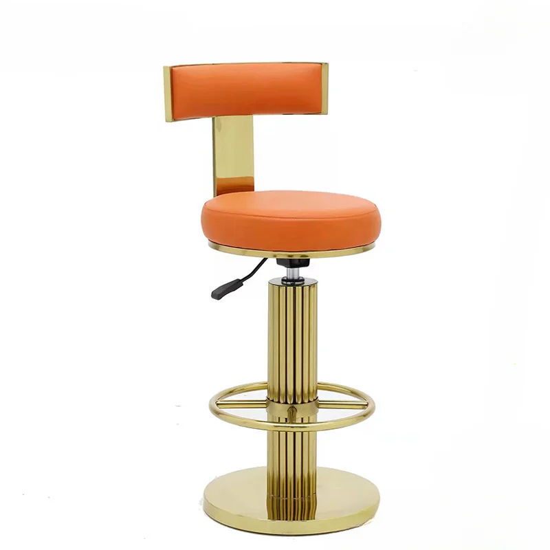 Golden Bar Chair Height Adjustable Swivel Counter Bar Stool Modern Stainless Steel Kitchen Counter Chair Dining Chairs Set