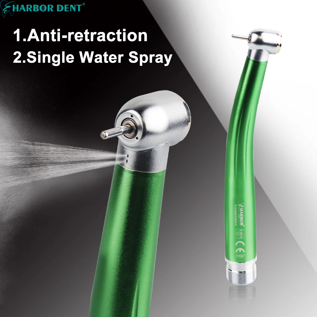 1PC Dental High Low Speed Handpiece 1:1 Push Button Contra Angle 2/4 Holes Dentistry Lab Teeth Cleaning Equipment