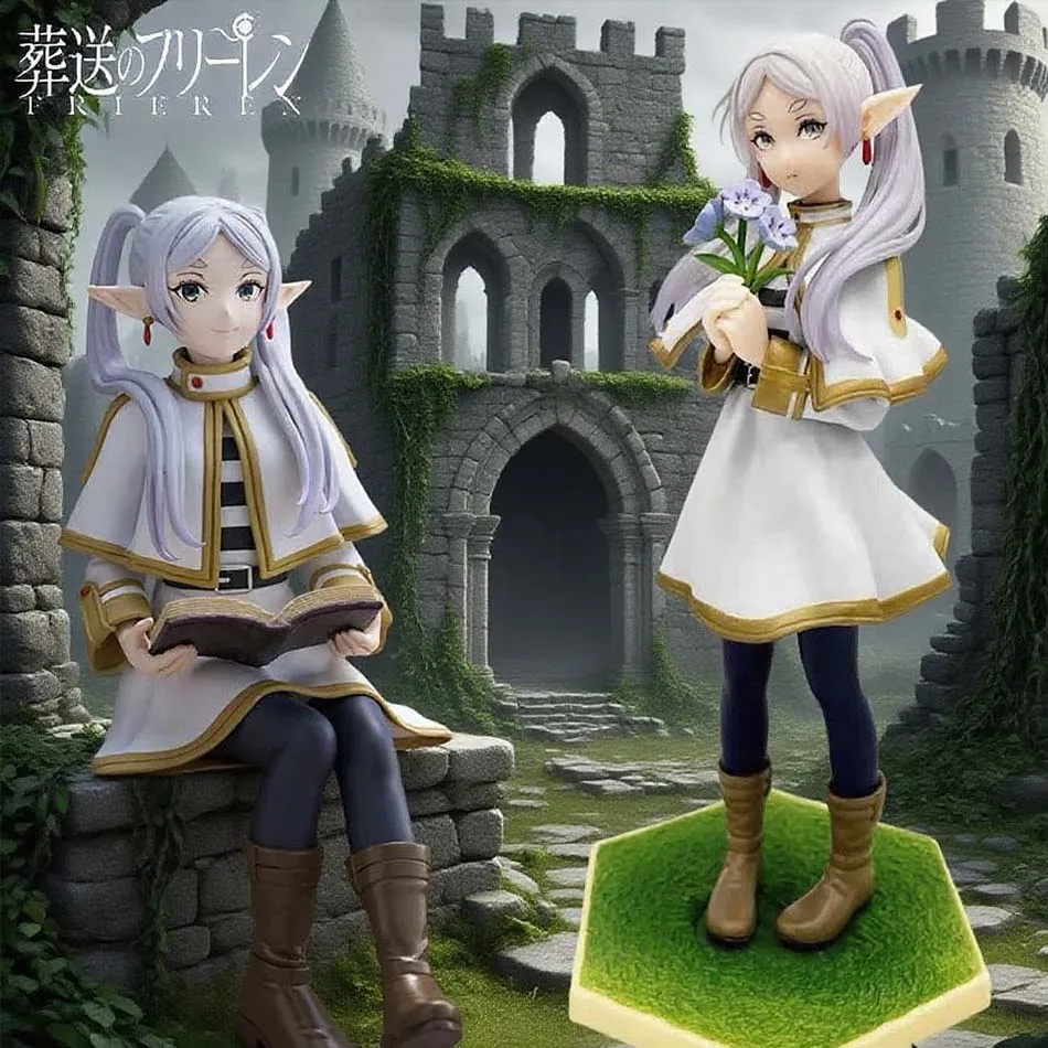 Hot Frieren: Beyond Journey's End Anime Figure Sitting Fern Action Figures Frieren Noodle Stopper PVC Model Statue Collection