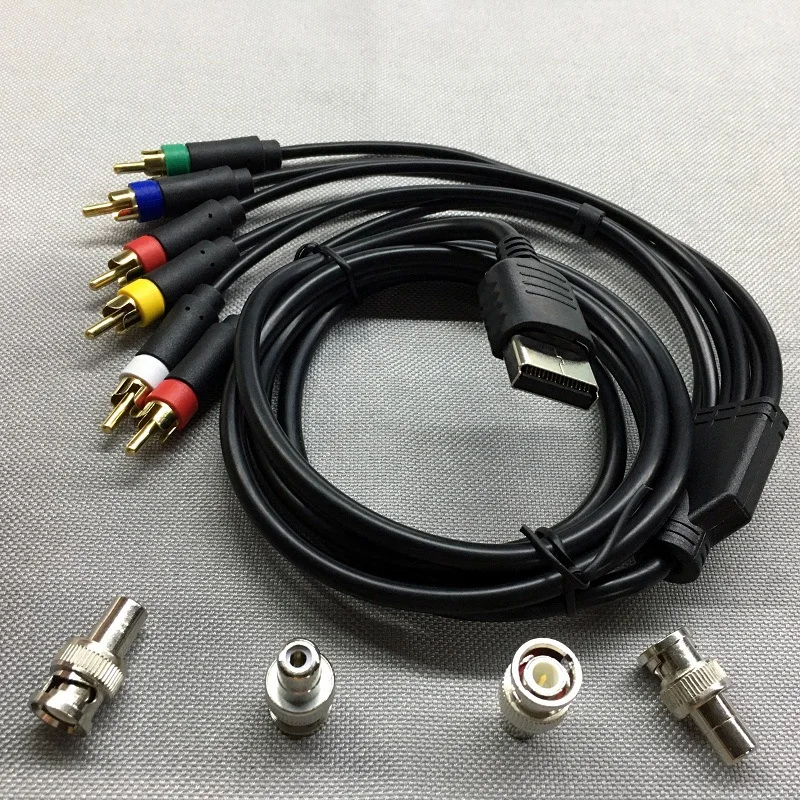 50PCS RGBS/RGB Cable Replacement Color Monitor Component Cable 128 Game Console for Sega Dreamcast DC