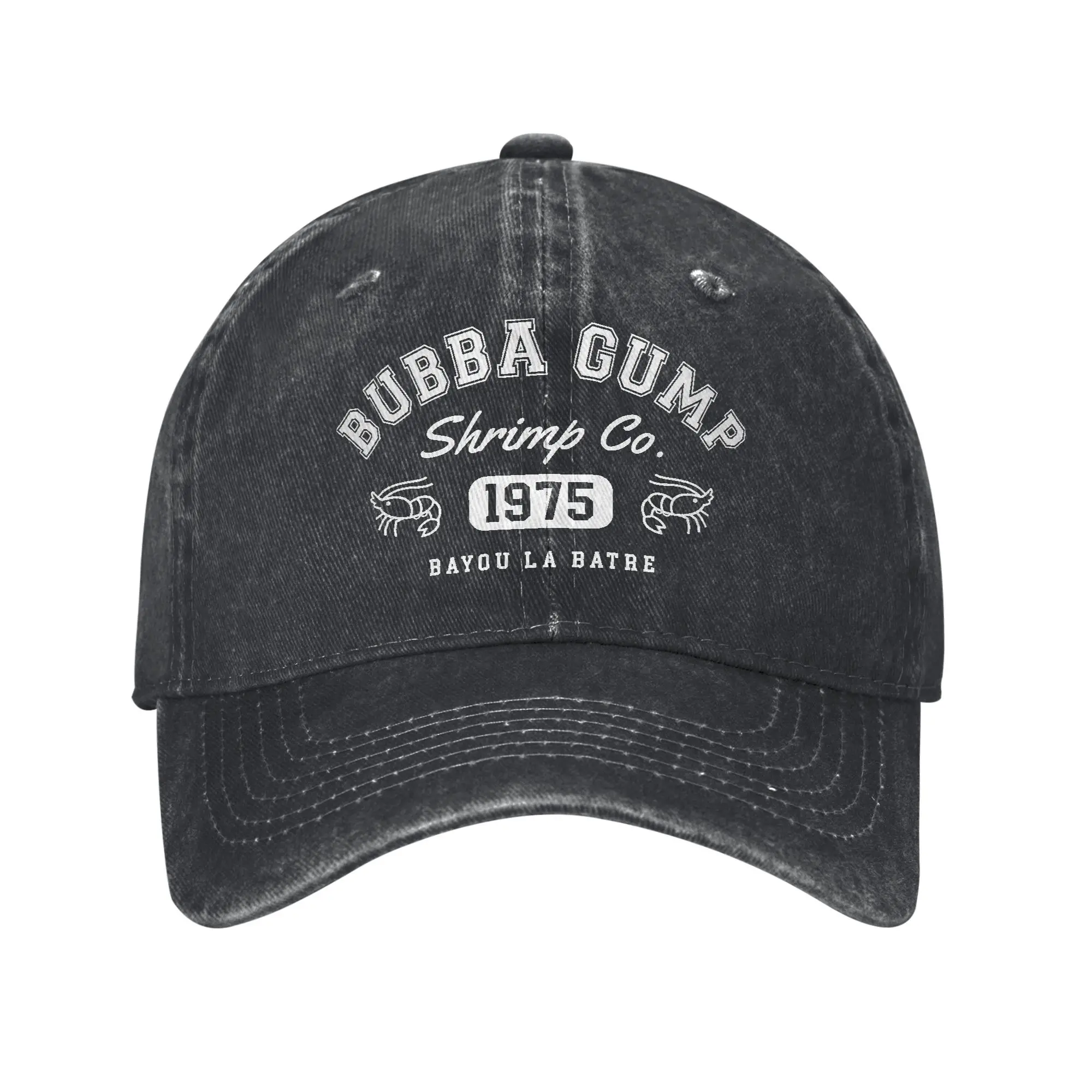 

Модные бейсболки Bubba Gump Shrimp Co 1975 Forrest Gump для мужчин и женщин, потертые джинсовые головные уборы для бега, гольфа, подарочные шапки, кепка