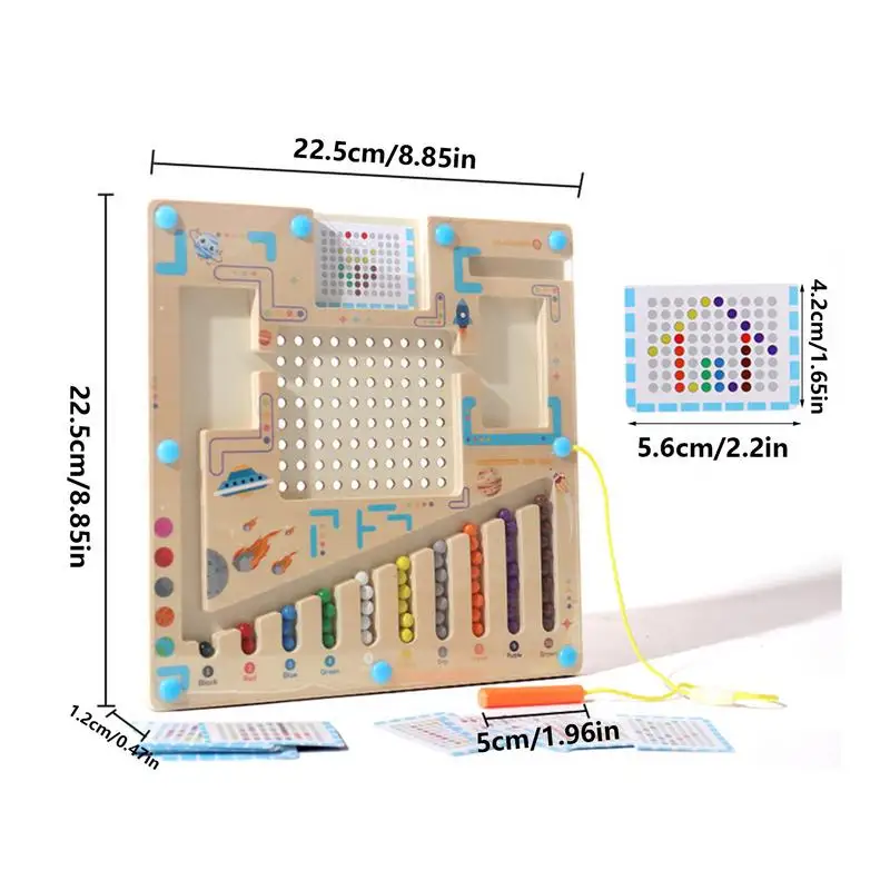 磁気色と数の木製ボードゲーム,カード,細かい運動技能のおもちゃ,子供のための就学前学習活動,3