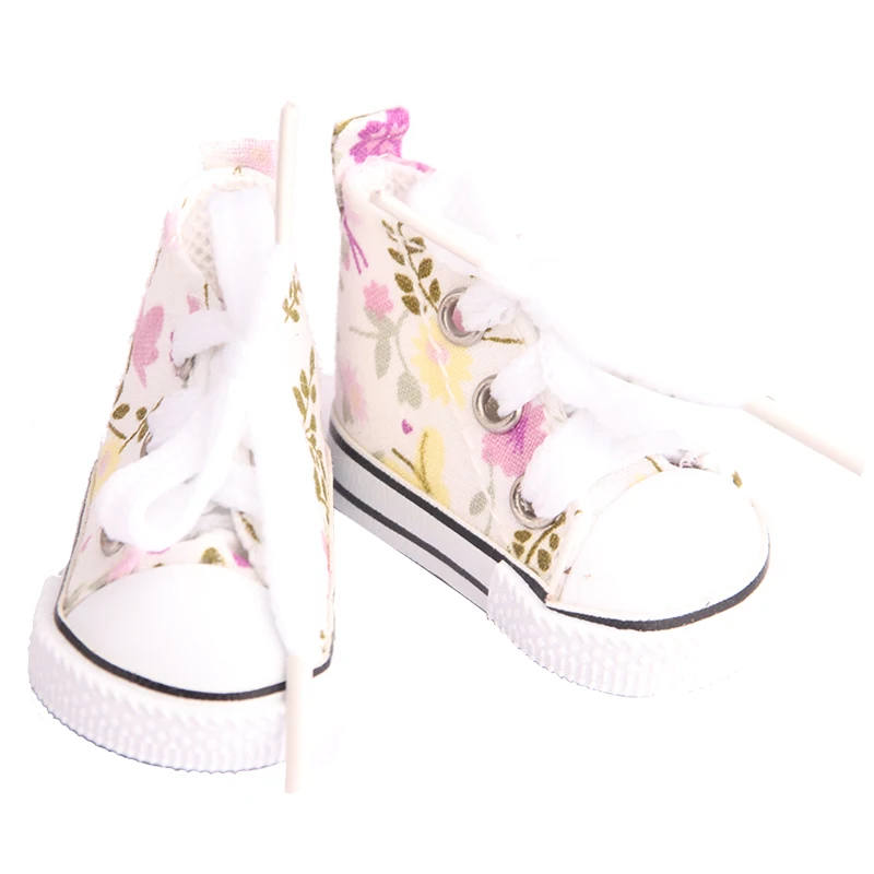 5cm Toile Chaussures Pour EXO Nancy Poupée Dot Mini Toile Chaussures Sneakers Pour 14 Pouces Américain et DIY Coton Russie Fille Poupée Meilleur Cadeau Jouet