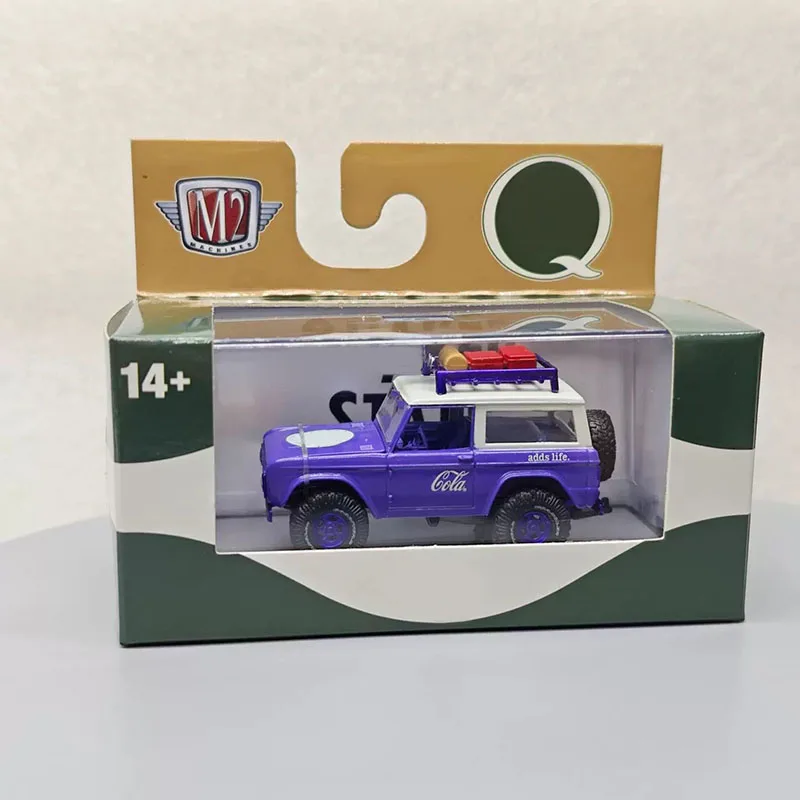 

M2 Machines 1: 64 Scale 1966 Bronco Purple Painted Alloy Car Model Static Collection Decorated Holiday Gifts Toys