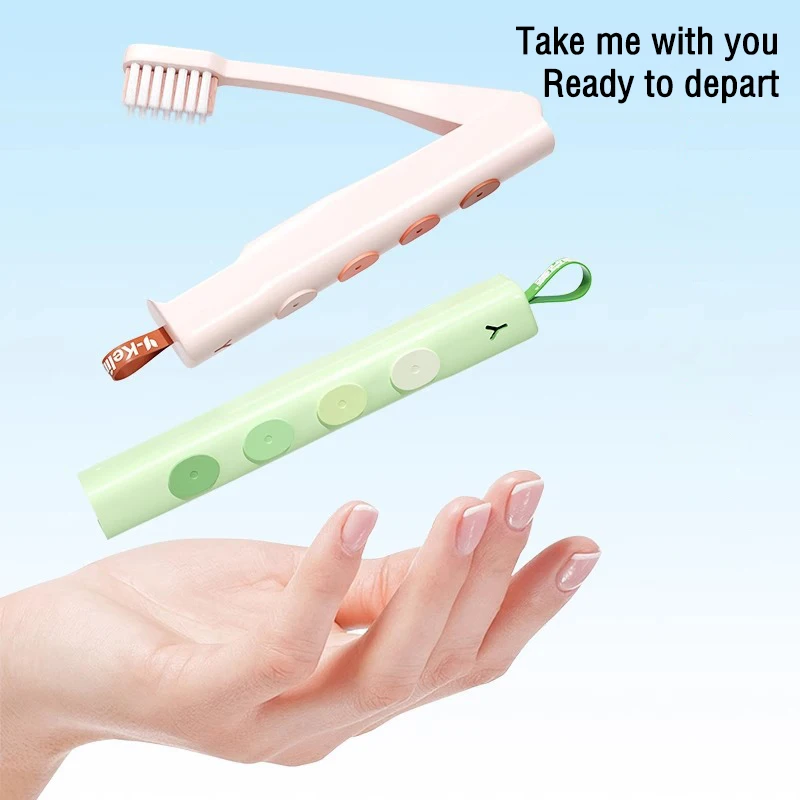 

1Pcs Portable Adult Foldable Toothbrush Soft Bristle Plastic Folding Toothbrush Travel Business Toothbrush Oral Cleaning Tools