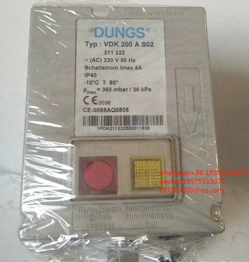 

Для детектора утечки Dungs VDK200AS02 CE-0085AQ0808 1 шт.