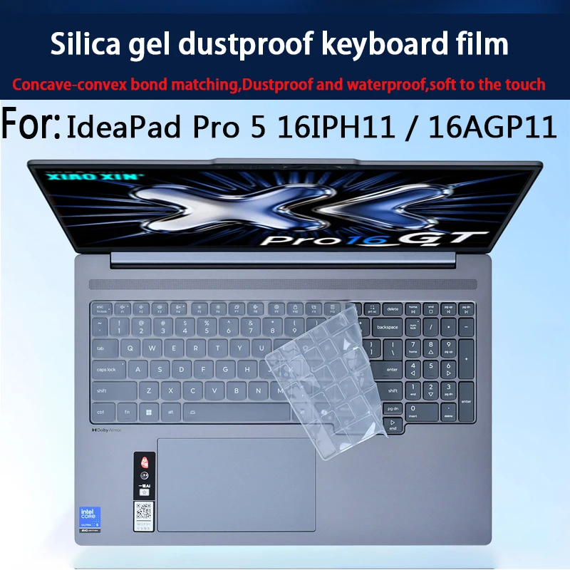 For IdeaPad Pro 5 16IPH11/16AGP11 Keyboard Film Pro 5a/5i Gen11 Laptop Screen Film Toughened Film Anti-blue and Anti-reflective