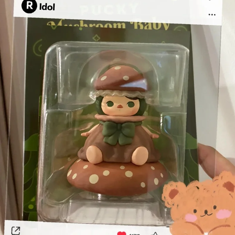 Hot Genuine Pucky Elf Mushroom Baby Doll Action Figure Handheld Trendy Fashion Ornaments Christmas Surprise Gifts To Friend/Kids