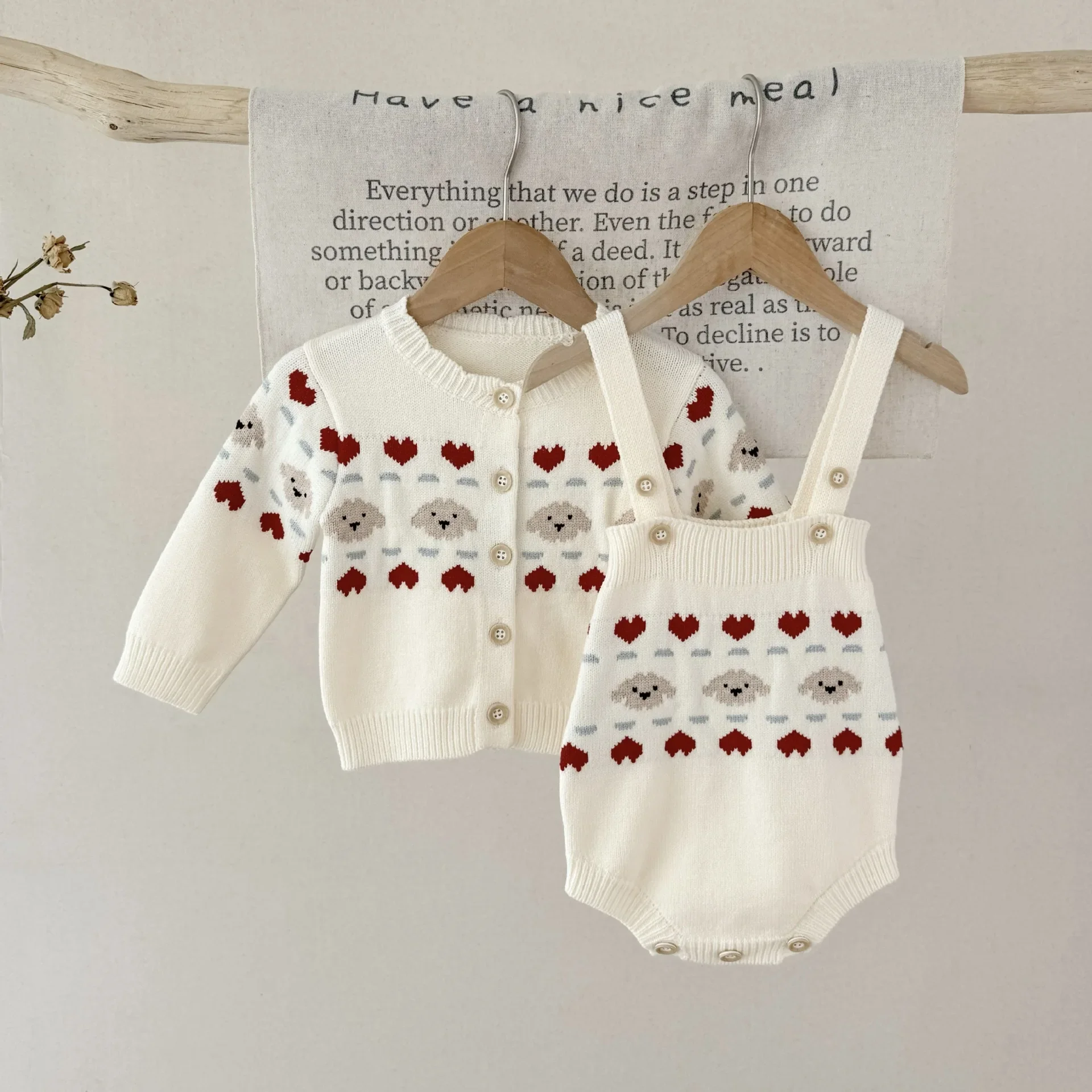0-3T Newborn Kid Baby Boy Girl Sweater Winter Clothes Cute Sweet Baby Knit Romper Knitwear New Born Knitwear Outfit