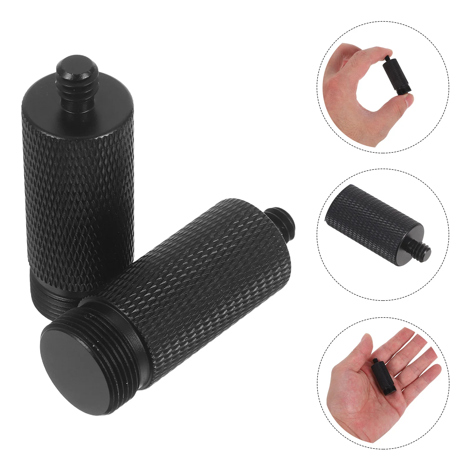 

2Pcs Aluminum Microphone Screw Adapter 14 Male to 5827 Male Anti Vibration Design for Mic Stand Tripod Accessories