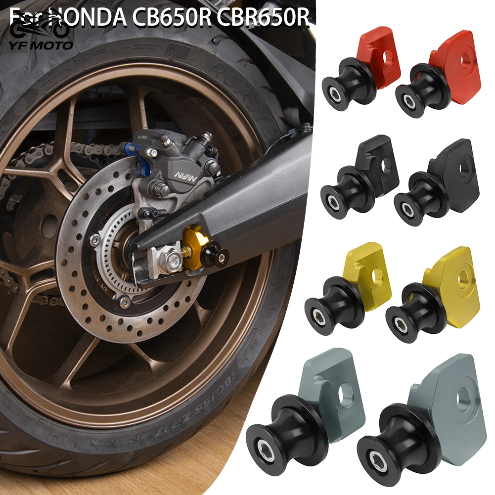 

Motorcycle Chain Adjustment Frame Swingarm Spools Slider for Honda CBR650R CB650F CBR650F 2014-2023 Rear Fork Axle Stand