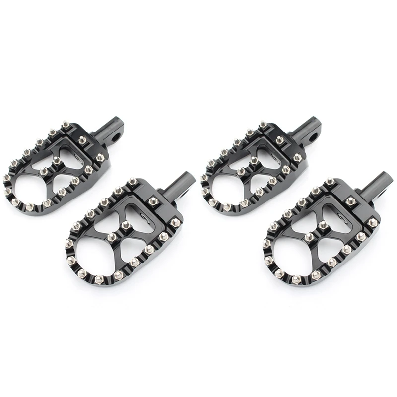 4X Motorcycle Wide Foot Peg MX Offroad Foot Pegs 360° Roating Style For Sportster 883 Fatboy Bobber