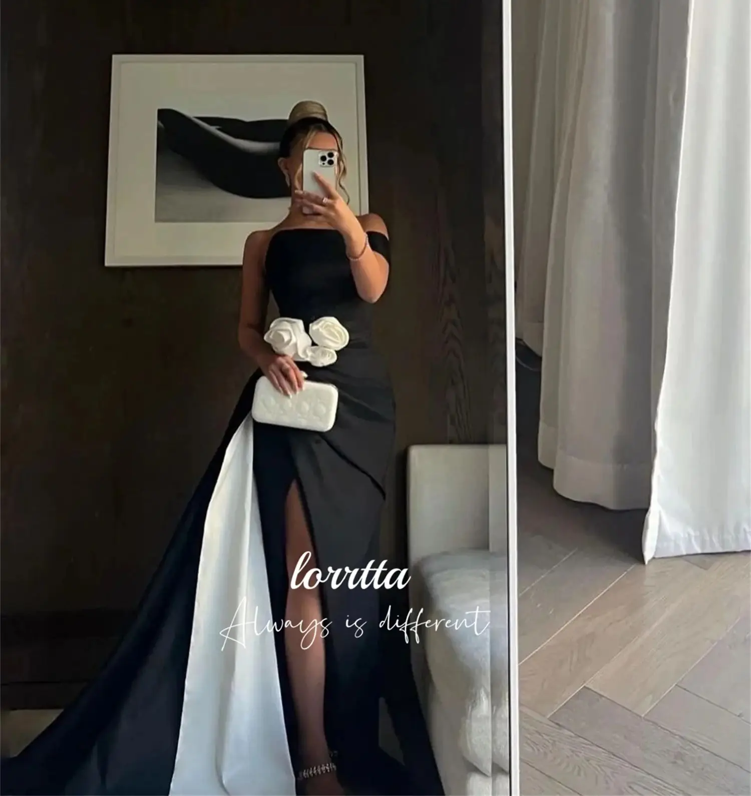 Color Matching Black Grace Evening Dress Party Cocktail Dresses for Women Robe De Soiree Femmes Elegant Woman Prom Customized