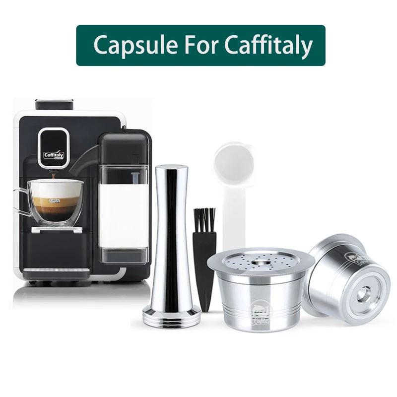 

Refillable Coffee Filter Stainless Steel Capsule Pod For Caffitaly Ruby S21 S22 Tchibo Cafissimo Coffee Maker Accessories