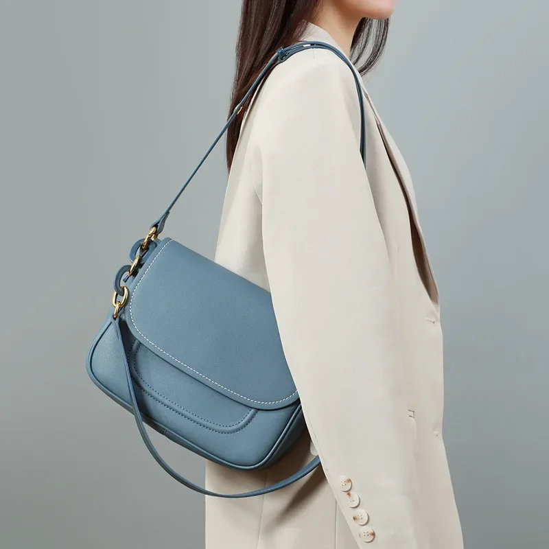 Solid Color Single Shoulder Crossbody Underarm Bag Women