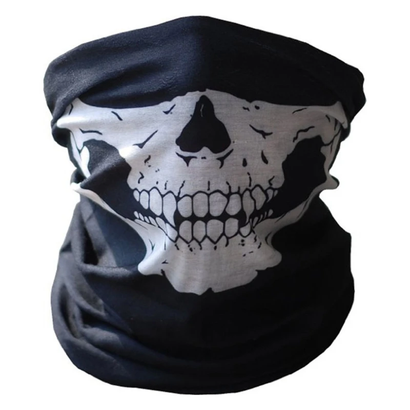 Halloween Skull Face Mask Cover White Skeleton Gloves Bone Gloves for Adult Cosplay Props Outdoor