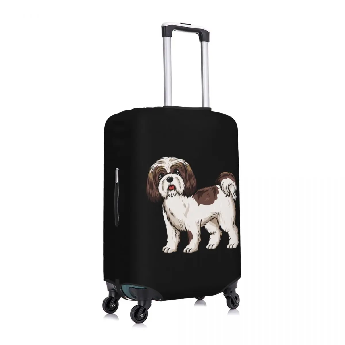 Cubierta de equipaje personalizada para perro Shih Tzu, Protector lavable para maleta de viaje