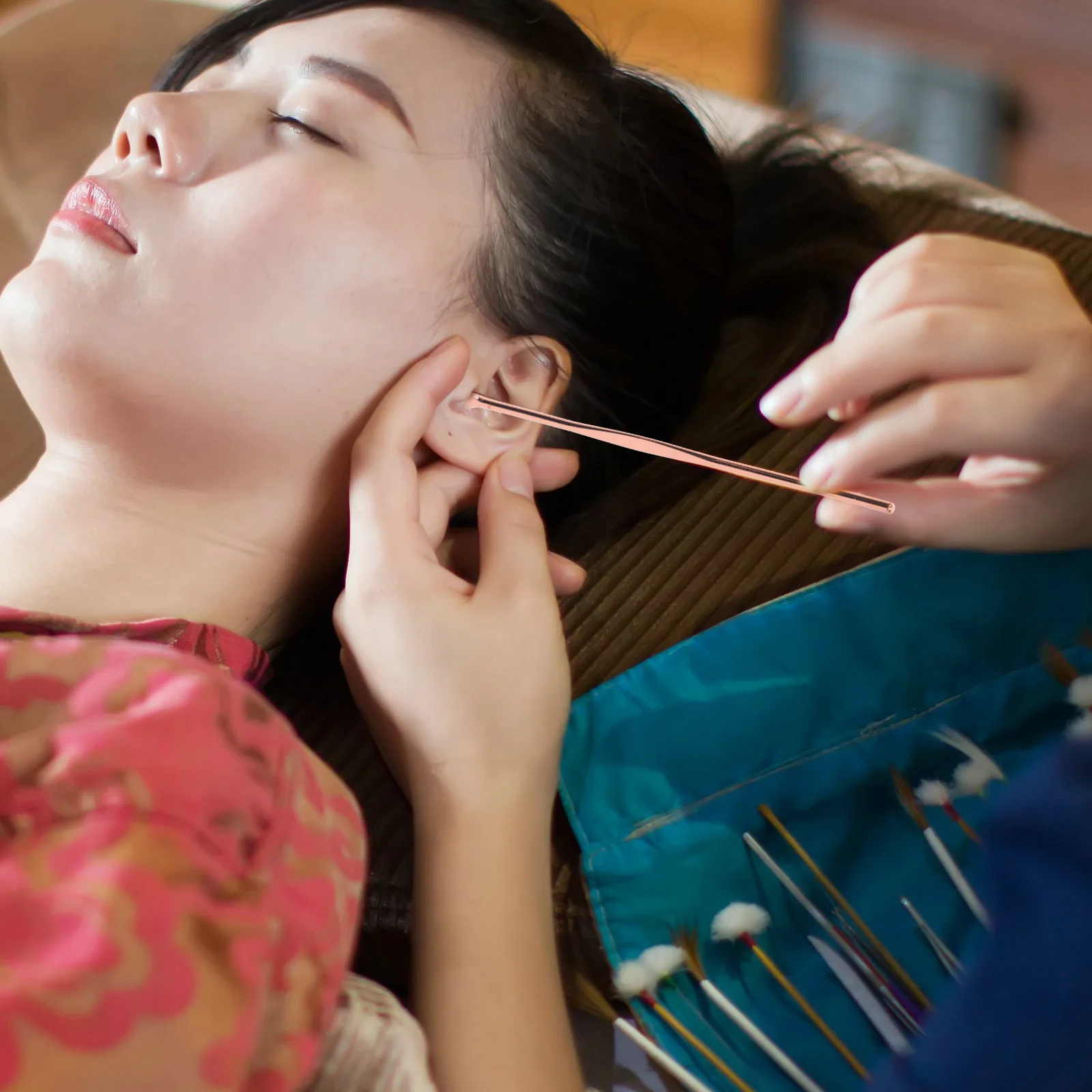 

1 комплект, набор для чистки ушной серы, инструменты для ушей из нержавеющей стали, многофункциональные прочные средства для удаления ушной серы для домашнего использования с местом для хранения