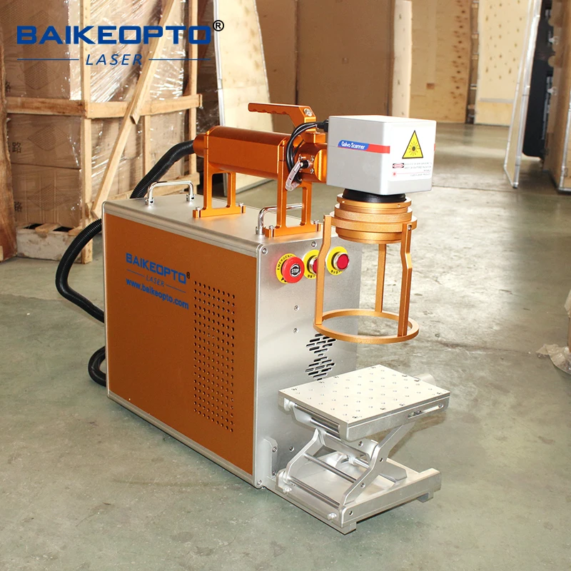 30w Small Portable Hand-held Raycus Fiber Laser Marker Engraver Handheld Portable Laser Marking Machine for Metal & Hard Plastic