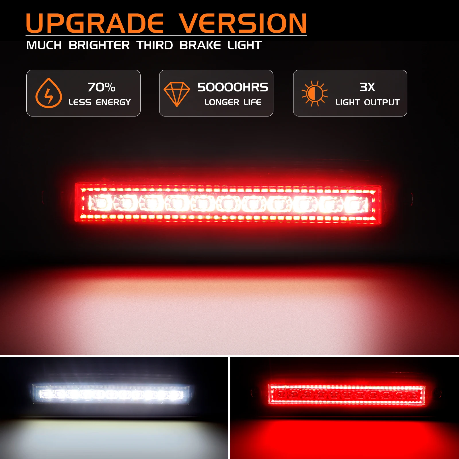 Auto Lighting Car LED Rear Cab Roof Lamp for Silverado GMC Sierra 1500 2500HD 3500HD Tail High Mount Brake Lights