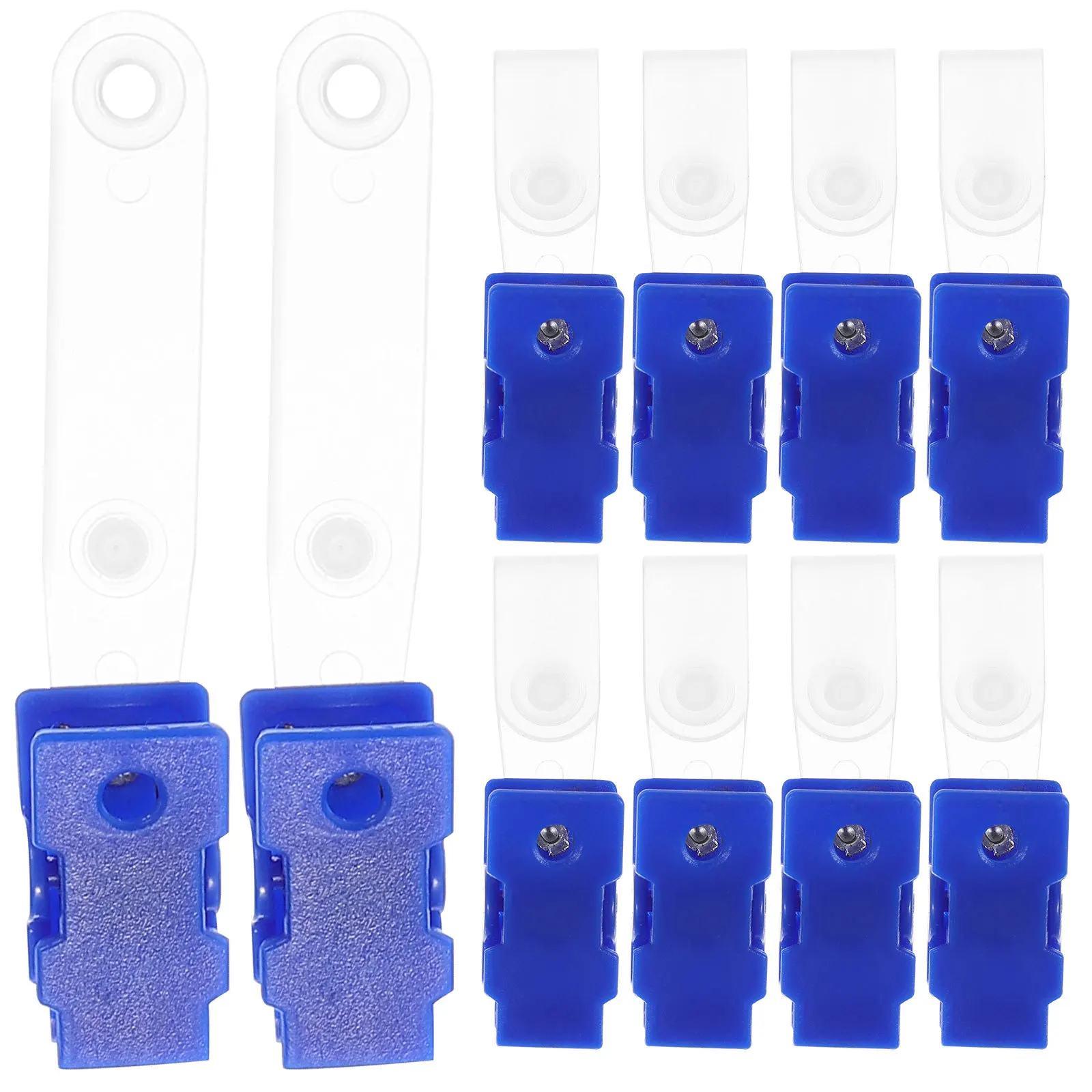 

100Pcs Small Plastic Badge Holder Clips Id Badge Clips for Work Office Safety Conferences Name Tag Holders