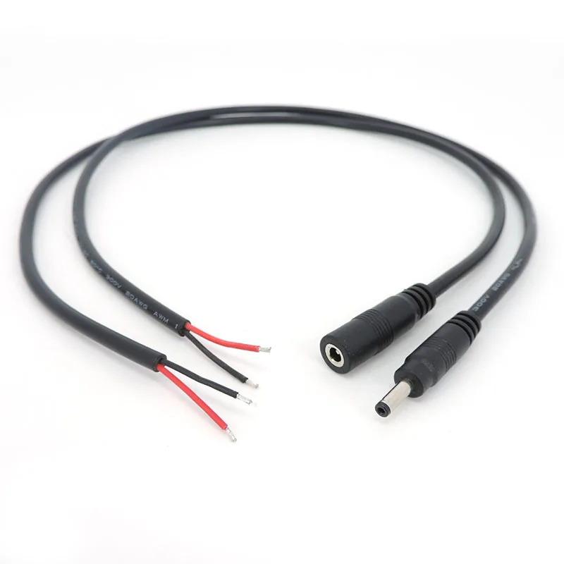 1/5pcs 3.5x1.35mm DC male female extend connector cable Power supply Plug 3.5mm 1.35mm extension wire pigtail repair cord p1