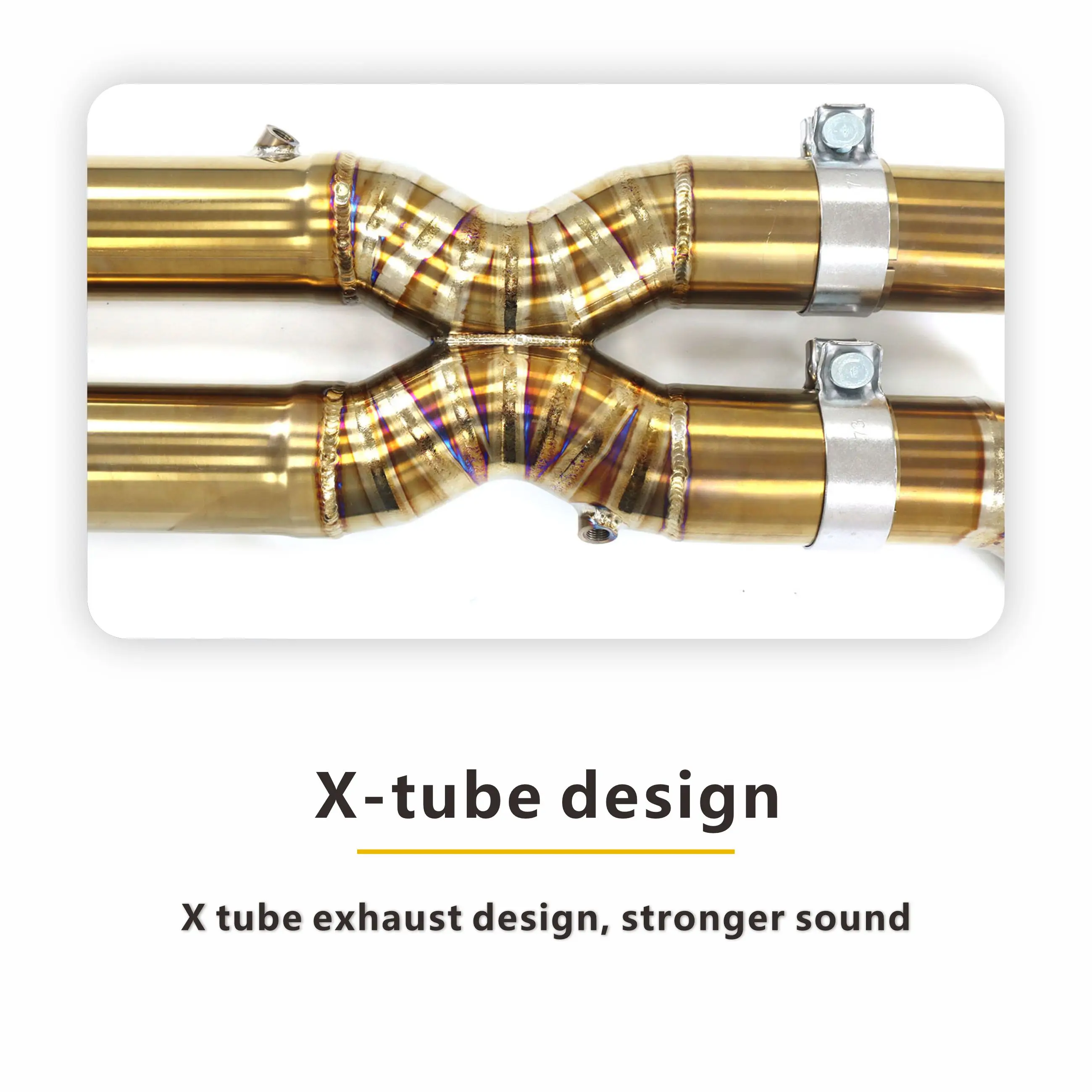 الأنبوب الأوسط Ti لسيارة BMW M3 M4 G8X 3.0T 70 مم عادم تسريع خفيف الوزن وعمر خدمة ممتد