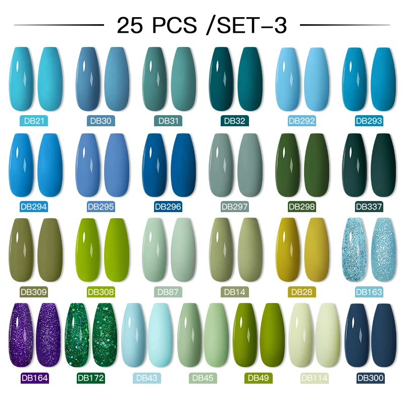 6ml 25/24/30Pcs Sparkly Gel Nail Polish Set Summer Simple Glitter Semi Permanent Soak Off Nail Art UV Gel LED Varnish Nails