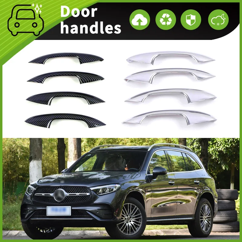 Suitable for 23 Mercedes-Benz GLC door handle decorative bright strip door bowl handle scratch-proof modification