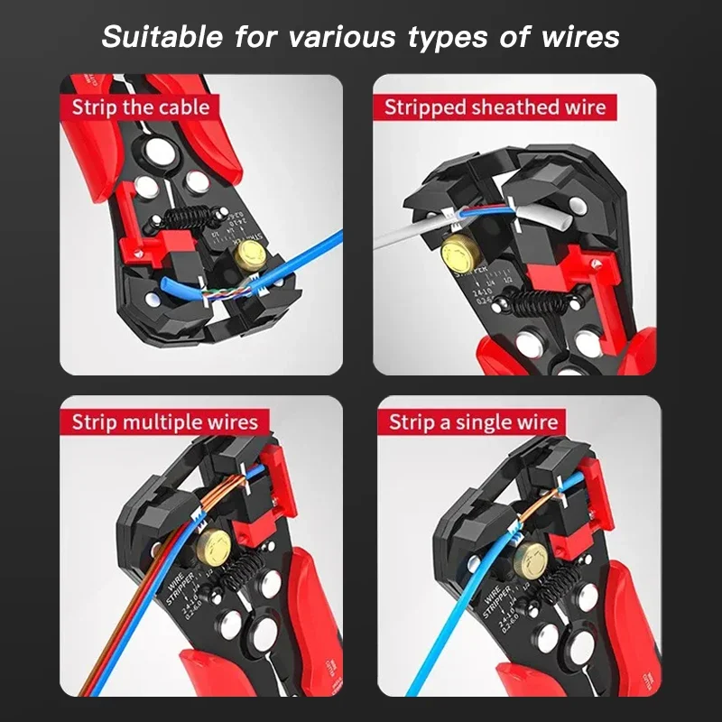 Crimper Cable Cutter Professional Electrician Wire Stripper Tools  Adjustable Automatic Wire Stripper Multifunctional Pliers