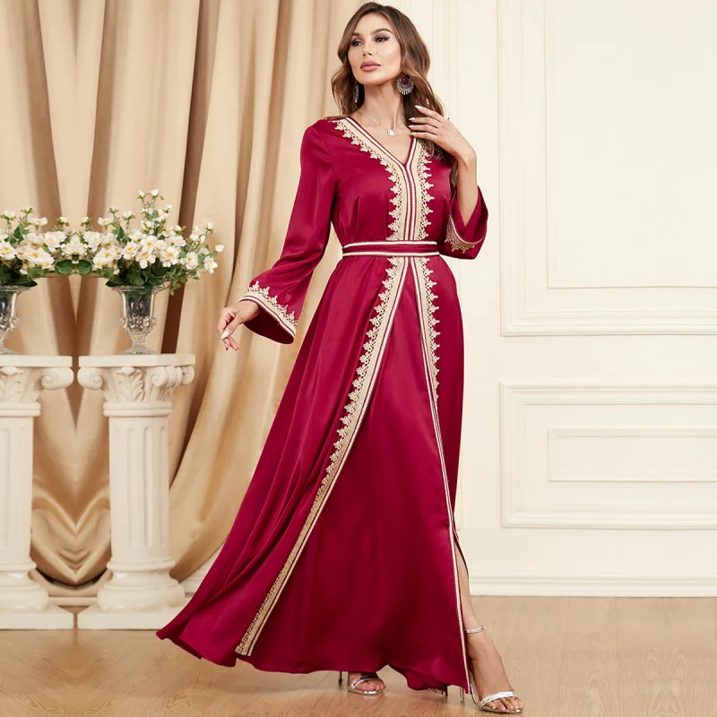 

New Muslim Women's Clothing Set Middle Eastern Arabian Autumn Winter Two-Piece Evening Dress