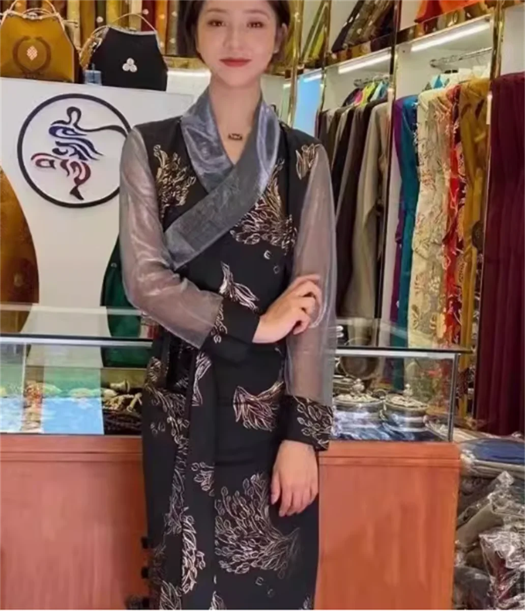 Roupas tibetanas tibetanas em Xizang Lhasa, Novo, Primavera e Verão