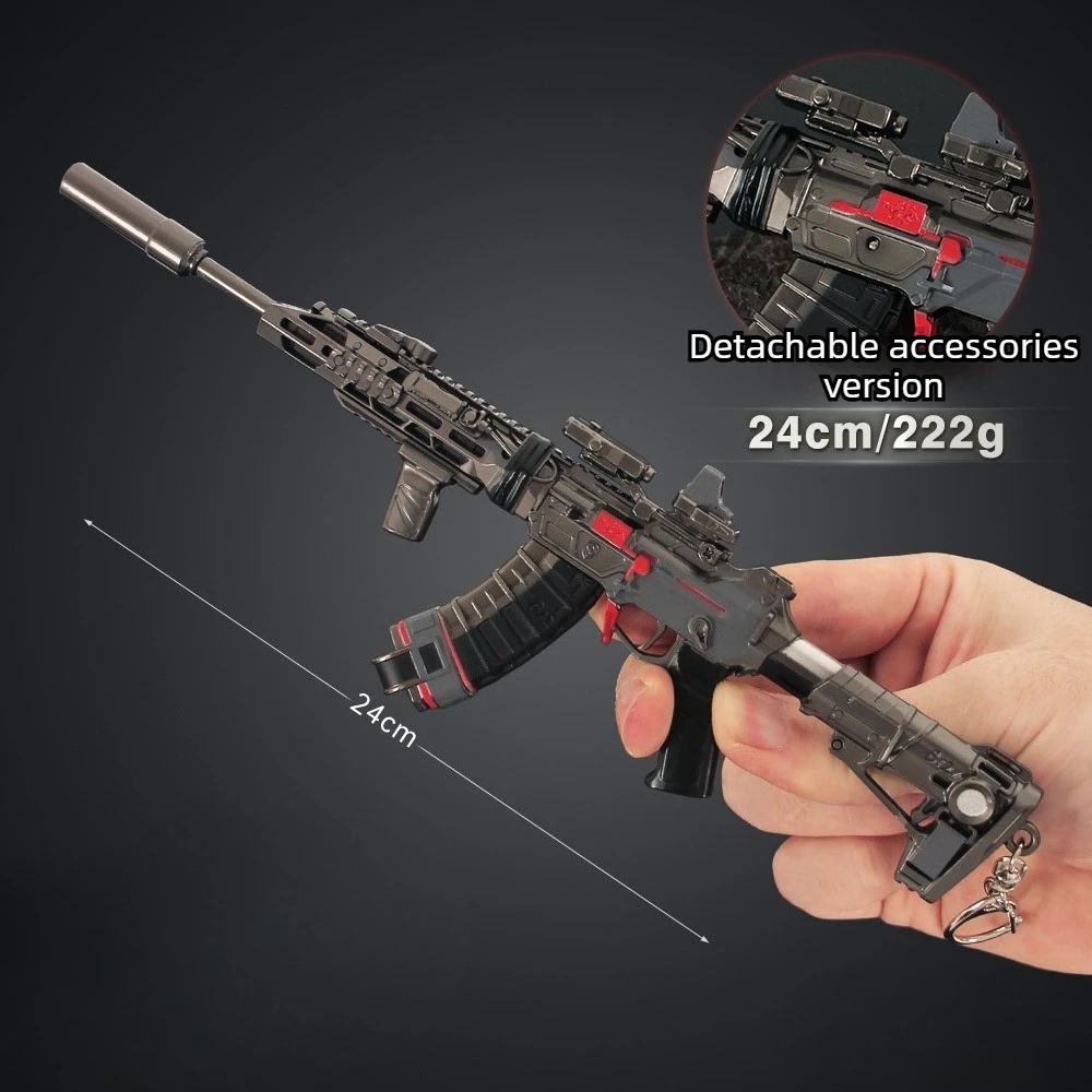 Fucile d'assalto Dragon Delta Force da 22 cm - Death Rose Pistola staccabile armi Modello Gioco Periferico Pistola giocattolo Ornamenti Regalo per ragazzo