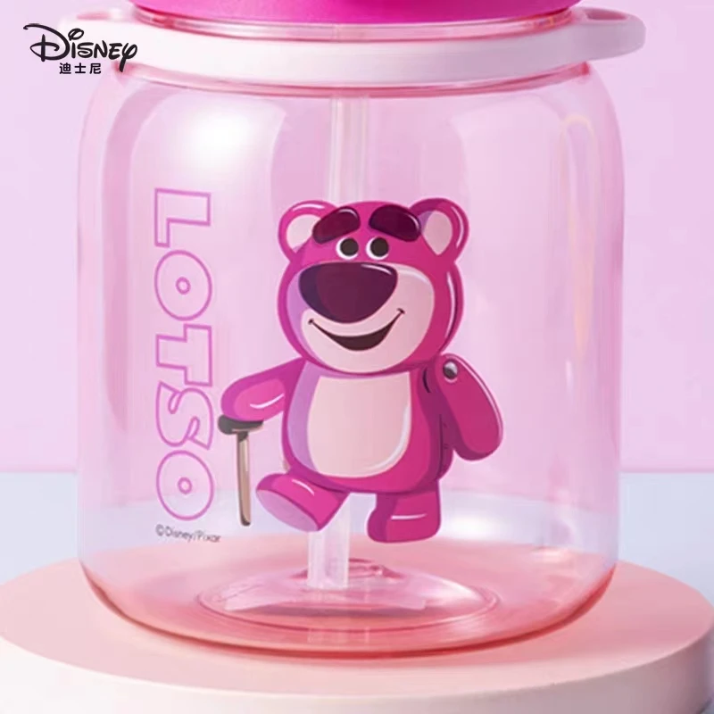 Disney Lotso Water Cup For Boys Girls Mickey Water Bottle Large Volume 1000ml Direct Cup Tritan Portable Plastic Drink Bottles