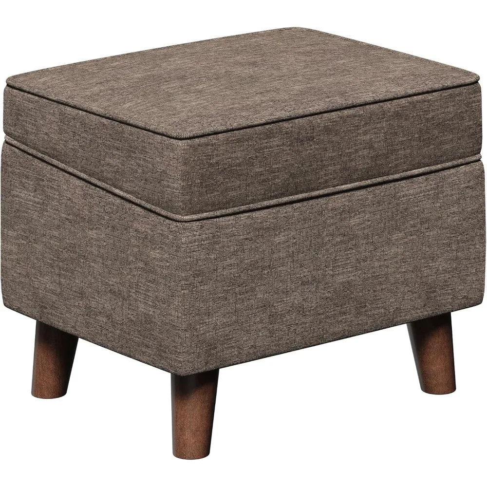 Storage Ottoman with Adjustable Cover, Soft Step Stool, Footrest and Seat, Ottoman Foot Rest for Living Room, Bedroom