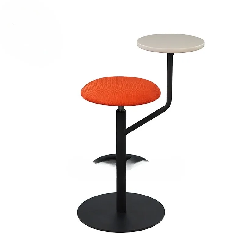 Modern minimalist and creative small table board leisure bar chair milk tea shop cafe chair, soft bag bar chair high chair