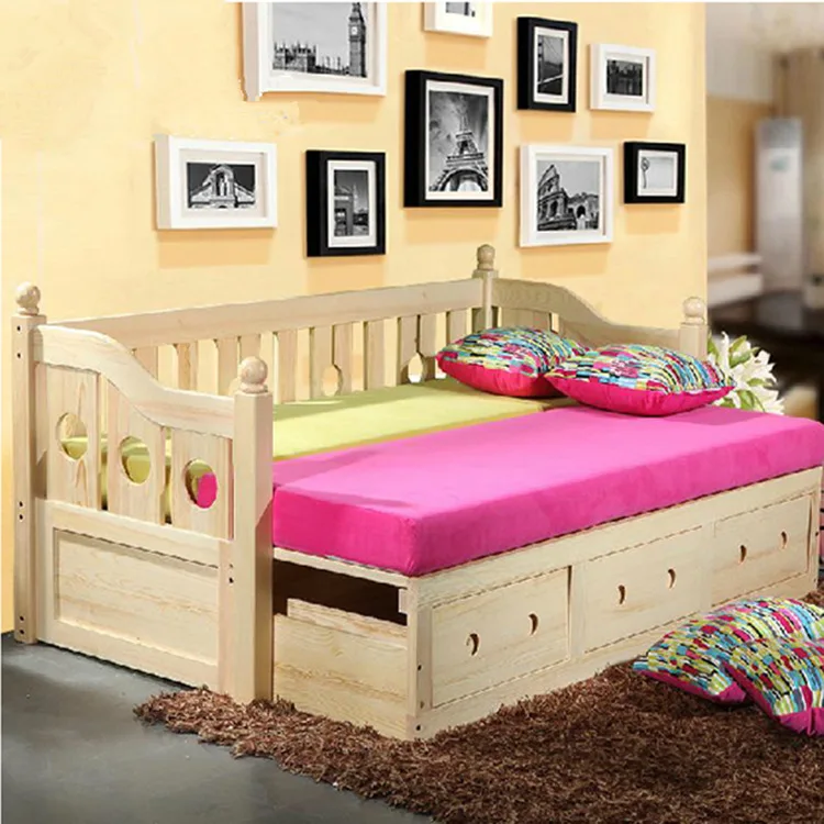 

Supply solid wood living room multi-functional combination sofa bed wholesale dual-purpose telescopic folding simple fabric sofa